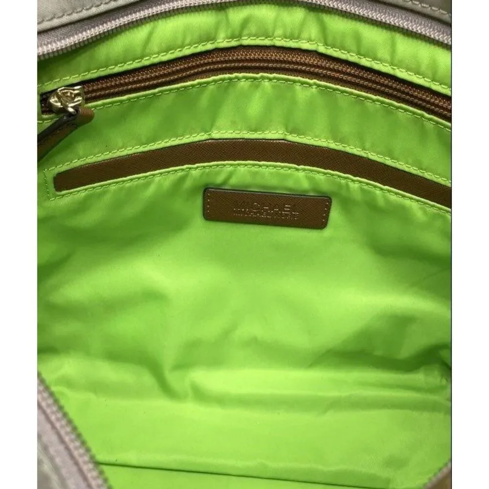 Michael Kors Jet Set Two-tone Leather Tote & Kempton Nylon Neutral Tote 2pc Lot - Picture 9 of 9
